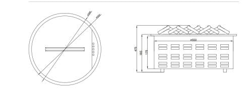 55 cm Kabinsiz 3 Boyutlu Elektrikli Şömine (Isısız, Ses Efektli)