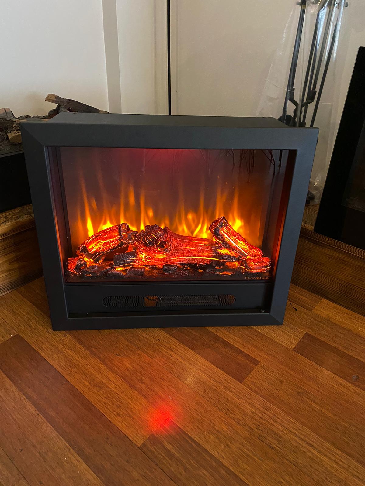 70 cm Elektrikli Şömine Metal Çerçeve (Isılı, Ses Efektli, Çok Fonksiyonlu)