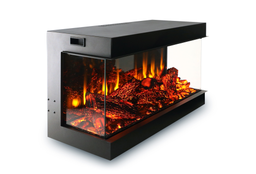 90 cm 3 Tarafı Camlı Elektrikli Şömine