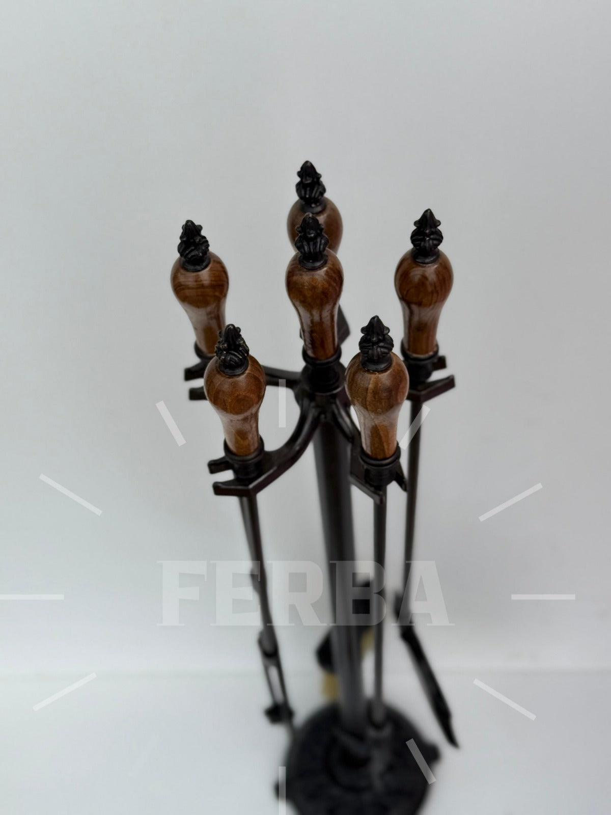 Ahşap Başlı Şömine Maşa Takımı