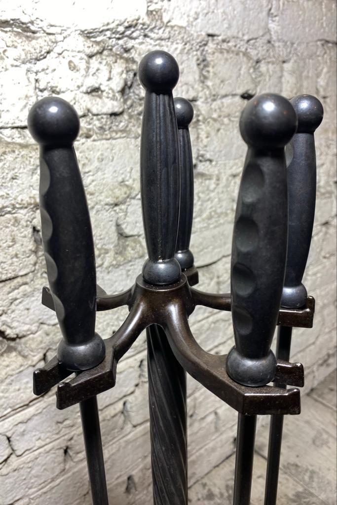 Alexander Black Mermer Tabanlı Şömine Maşa Takımı