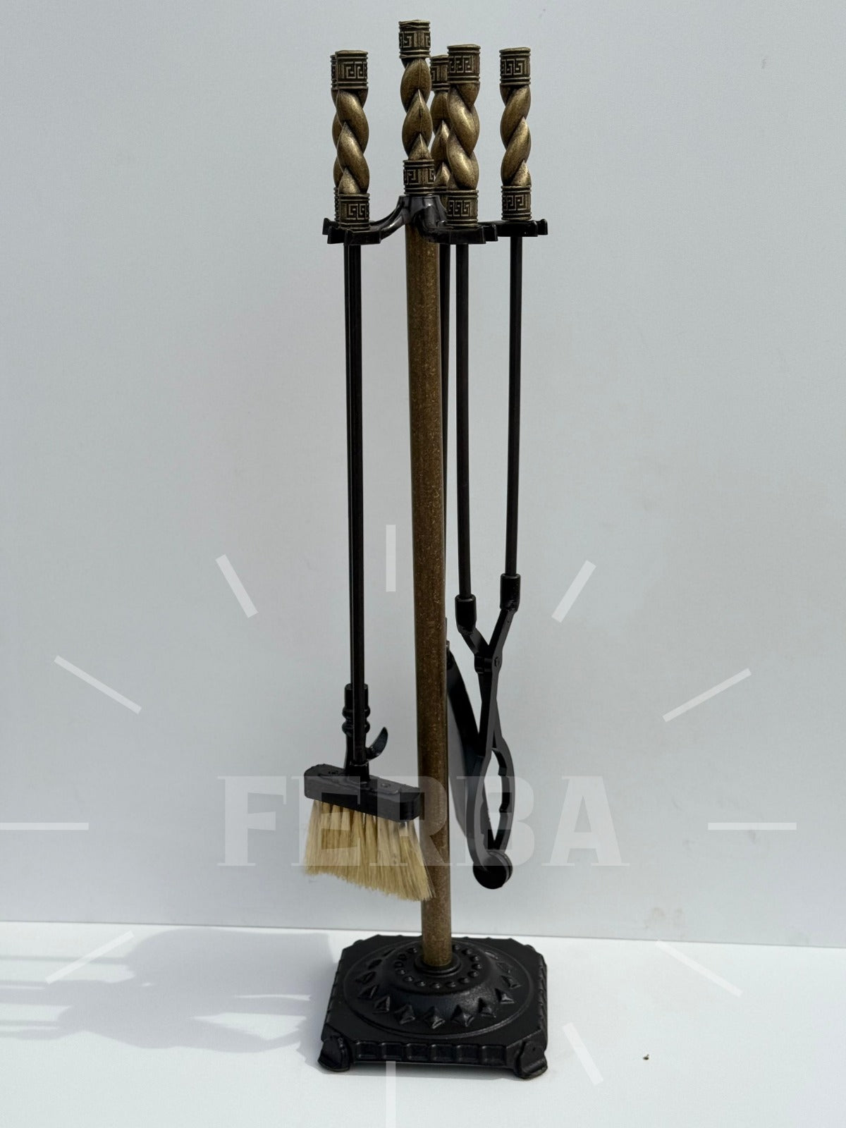 Antik Bronz Osmanlı Şömine Maşa Takımı