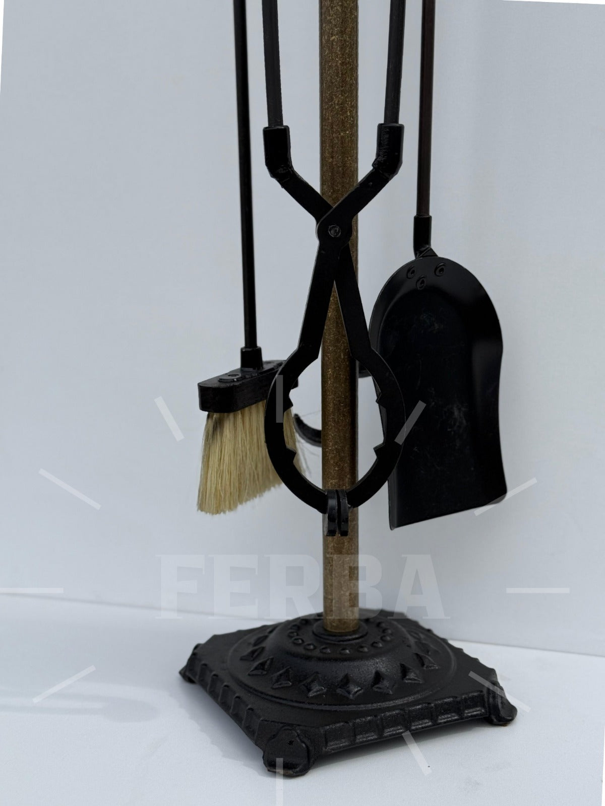 Antik Bronz Osmanlı Şömine Maşa Takımı