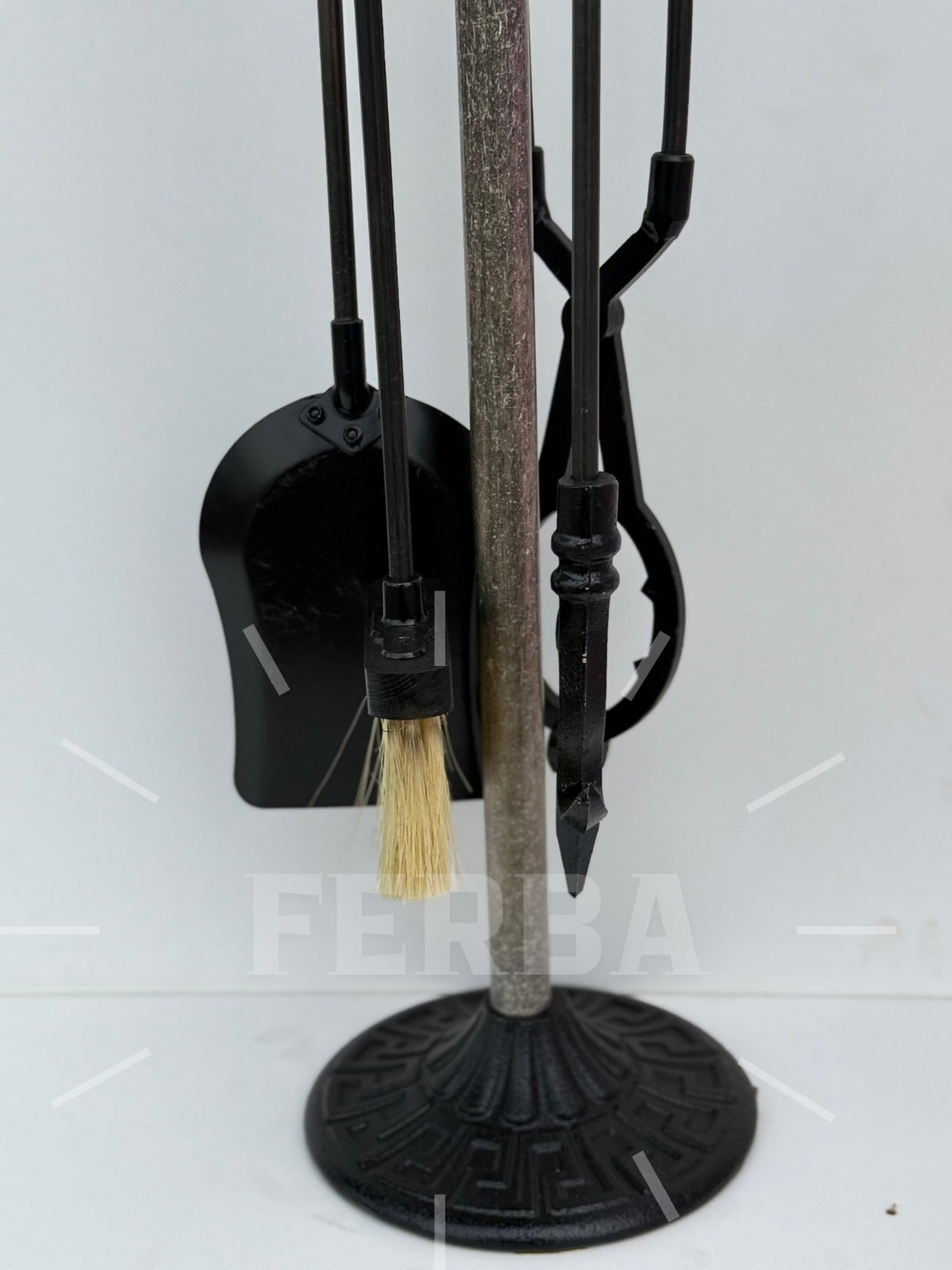 Antik Gümüş At Başlıklı Şömine Maşa Takımı