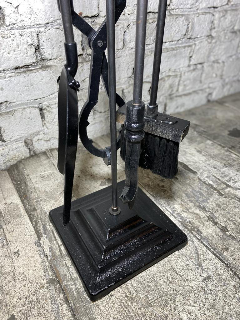 Antik Sarı Topbaş Şömine Maşa Takımı