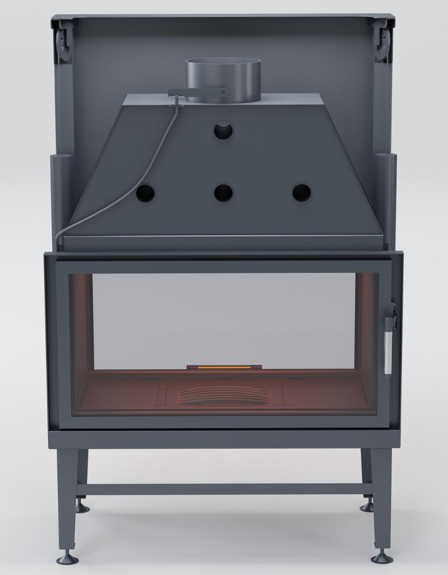 Asansörlü Tünel Çelik Şömine Haznesi 170 cm