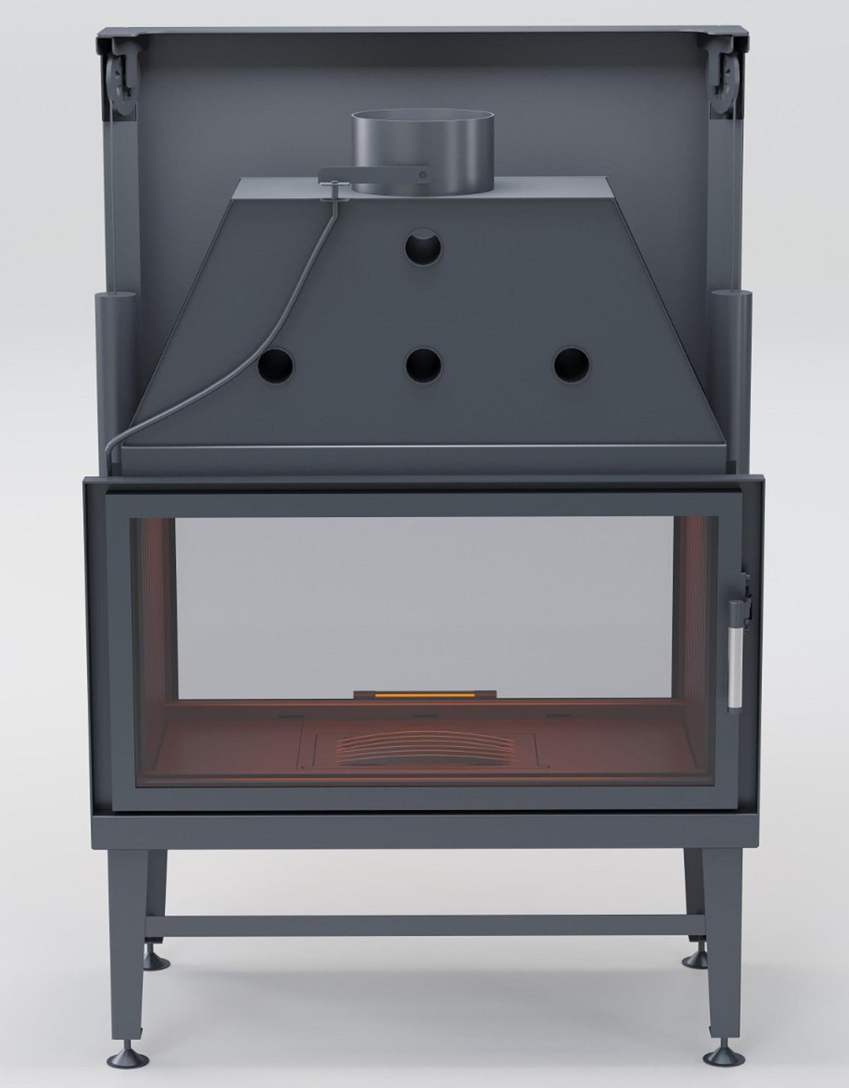 Asansörlü Tünel Çelik Şömine Haznesi 200 cm
