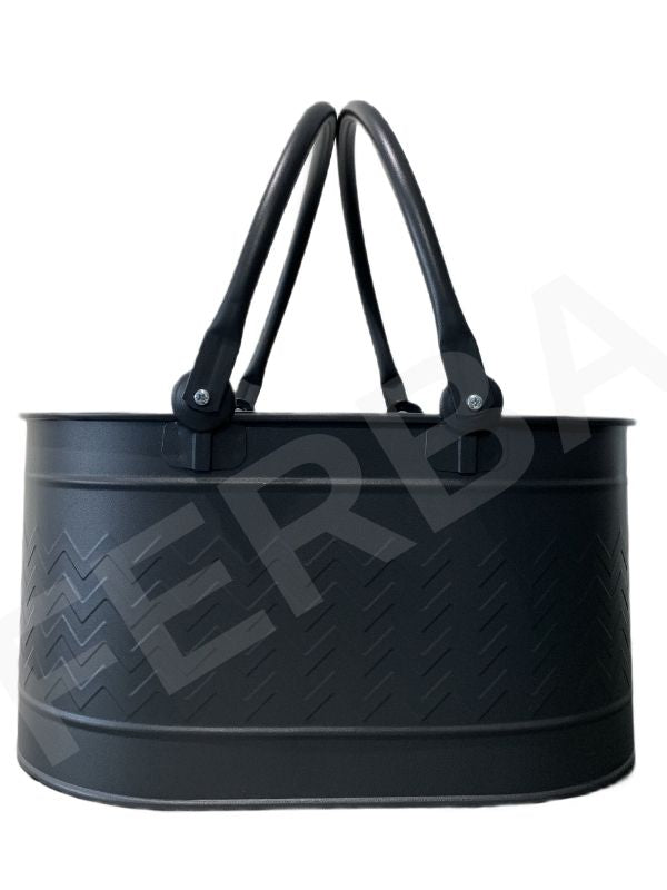 Çift Kulplu Siyah Odun Kovası