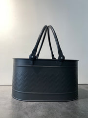 Çift Kulplu Siyah Odun Kovası