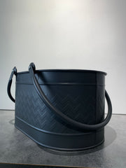 Çift Kulplu Siyah Odun Kovası