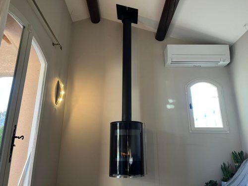 DEVILLE Eguzki Duvar Tipi Çelik Odun Sobası