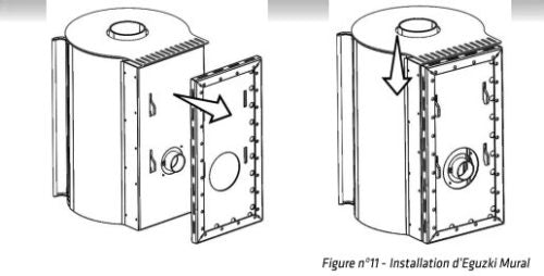 DEVILLE Eguzki Duvar Tipi Çelik Odun Sobası