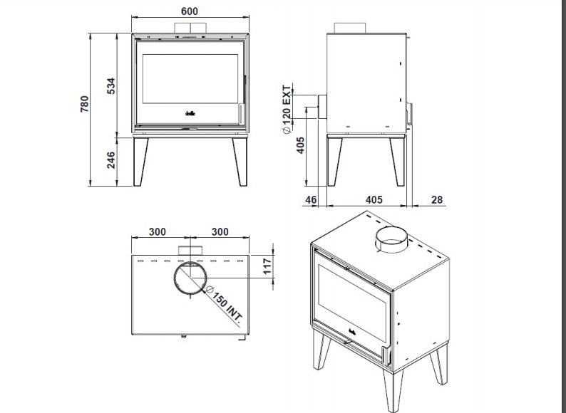 DEVILLE Pareloup Çelik Odun Sobası