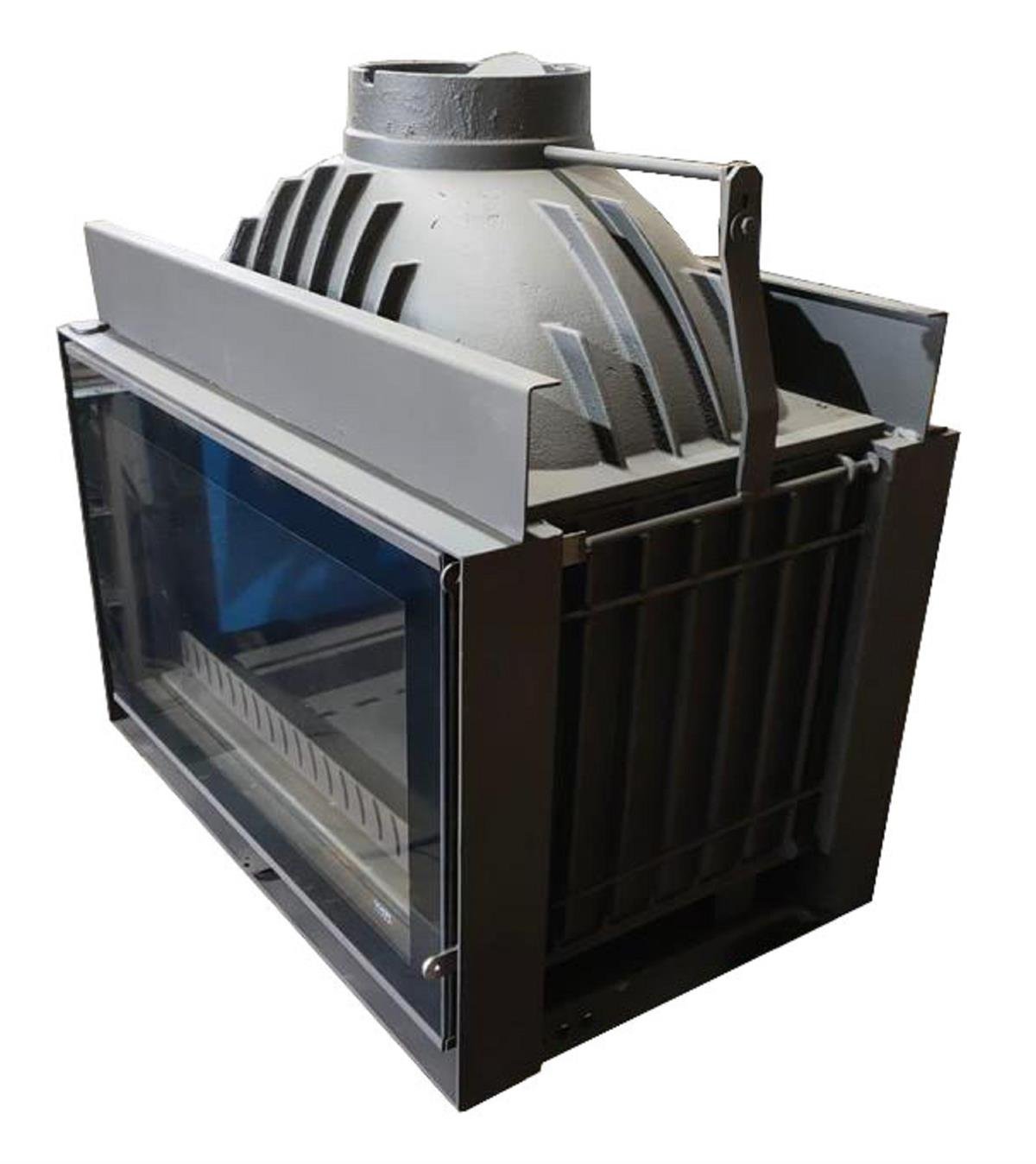 Diamond Siyah Klapeli Döküm Tünel Şömine Haznesi 75 cm