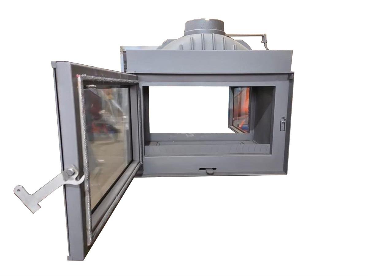 Diamond Siyah Klapeli Döküm Tünel Şömine Haznesi 75 cm