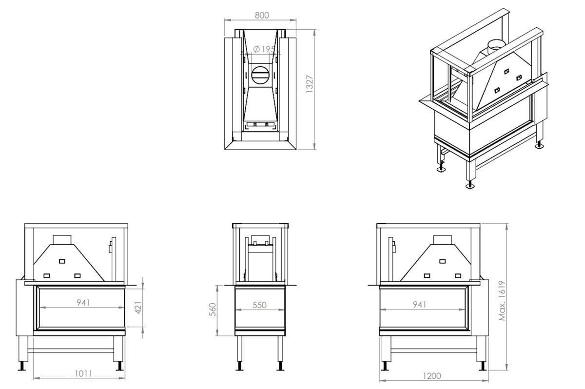 Epi Asansörlü Şömine Haznesi 90 cm