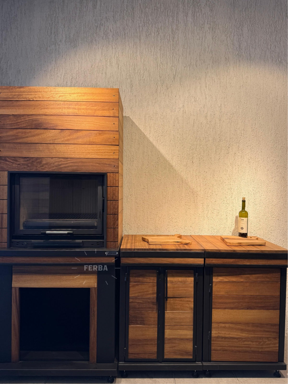 FERBA İhlal İroko Bahçe Barbekü Mangal (Tezgahlı)