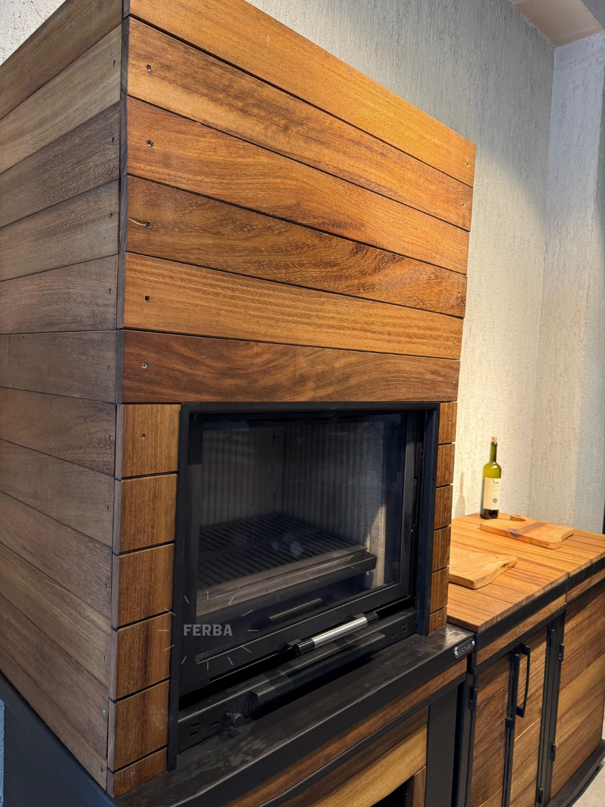 FERBA İhlal İroko Bahçe Barbekü Mangal (Tezgahlı)