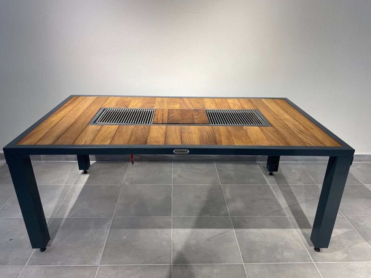 FERBA Design İroko Bahçe Mangal Masa
