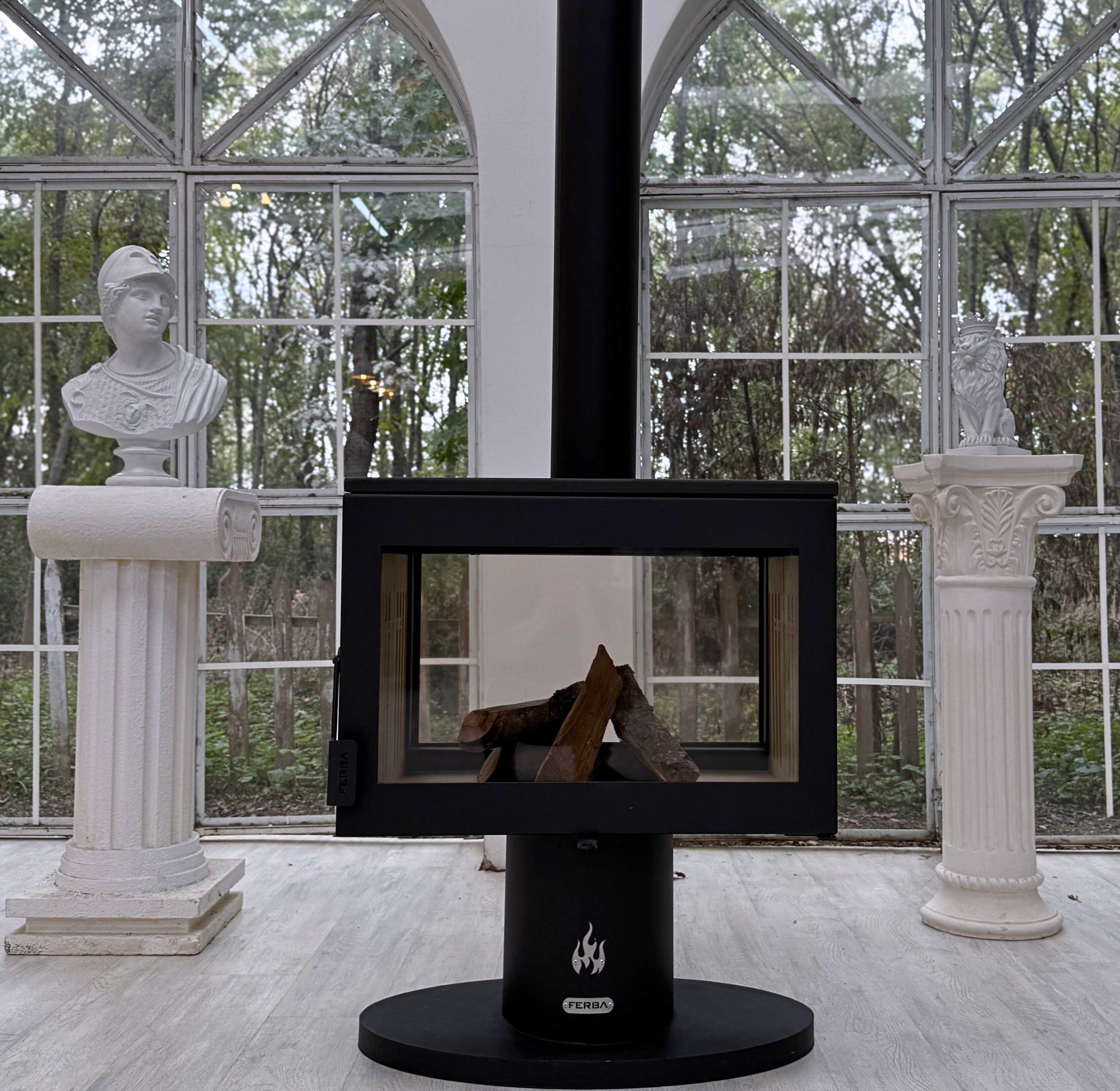 FERBA Double Face Design Şömine Soba