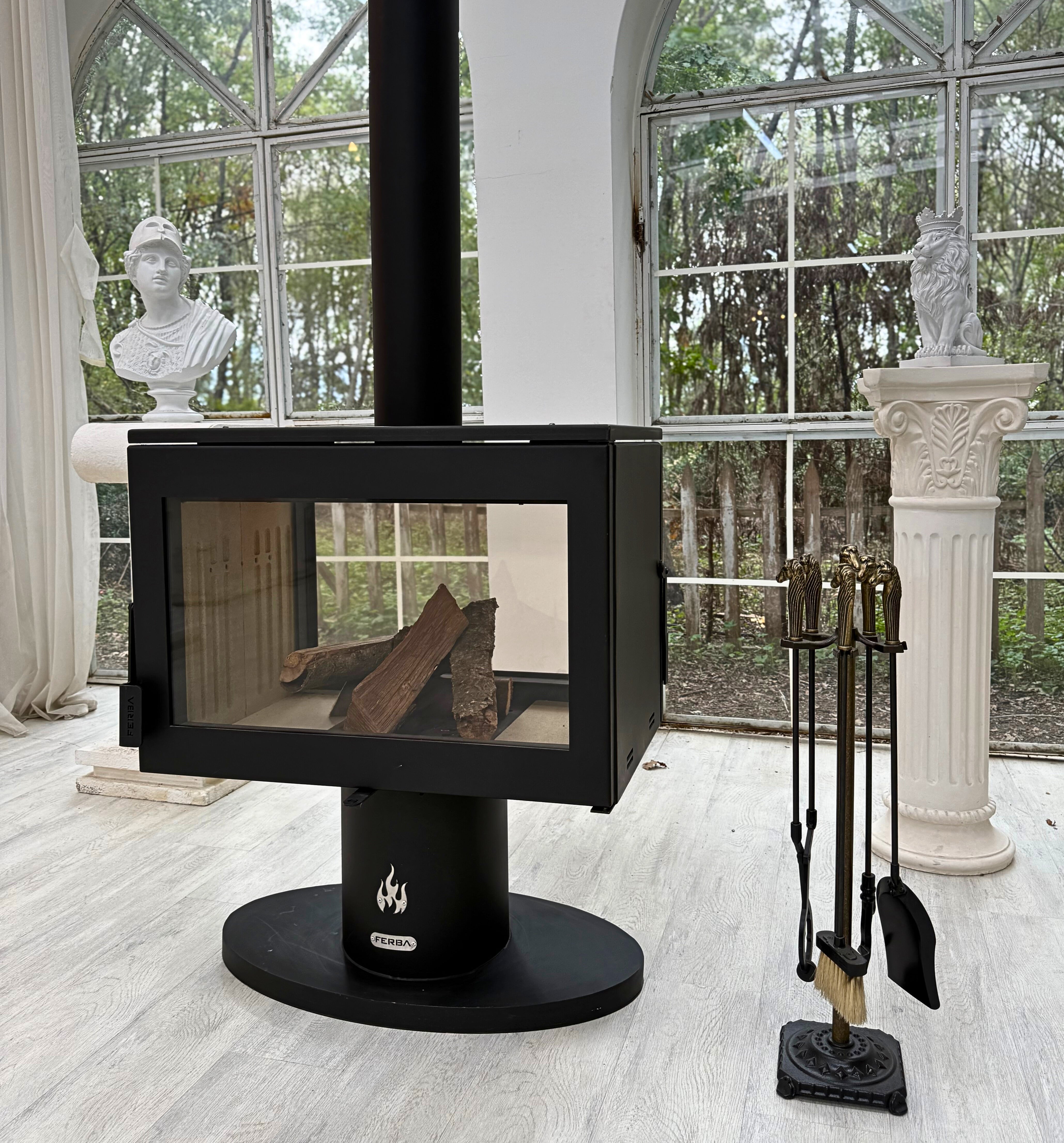 FERBA Double Face Design Şömine Soba