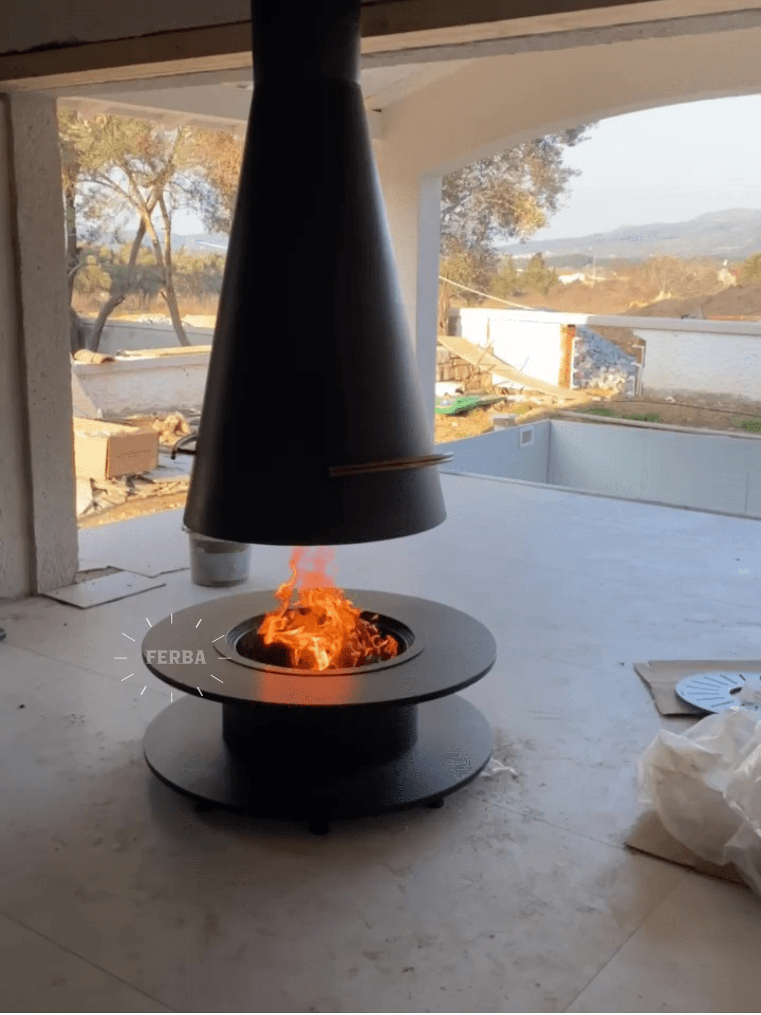 FERBA Konik Açık Orta Şömine