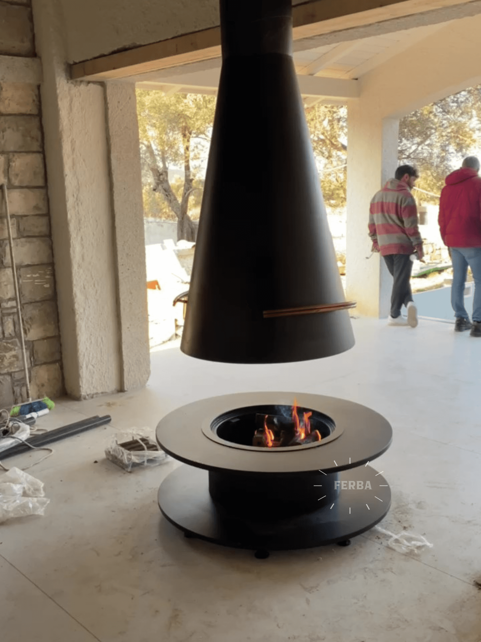 FERBA Konik Açık Orta Şömine