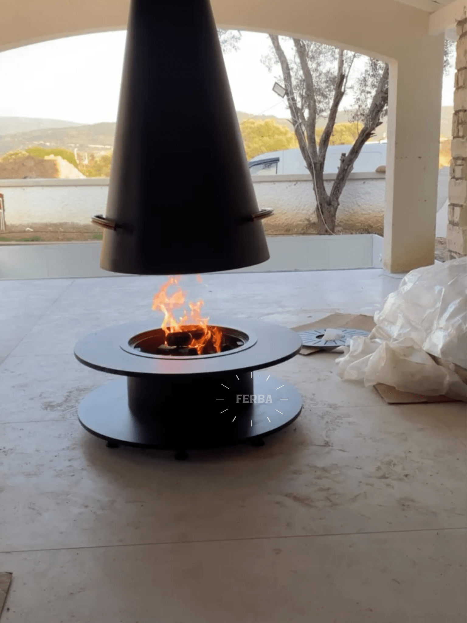 FERBA Konik Açık Orta Şömine