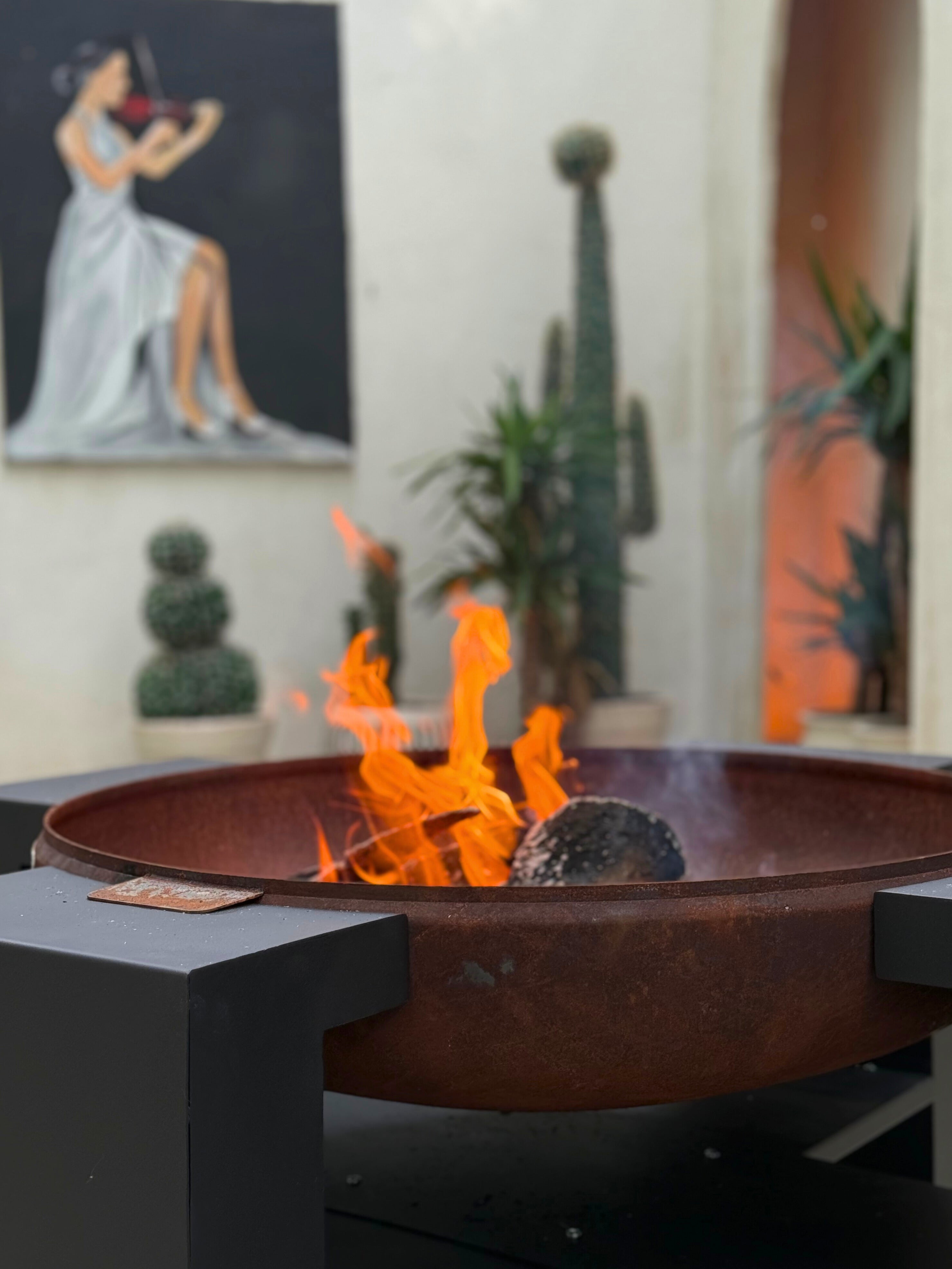 FERBA Moody Ateş Çukuru Corten Çanaklı Bahçe Şöminesi