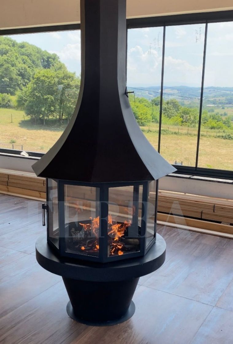 FERBA Octagon Metal Orta Şömine