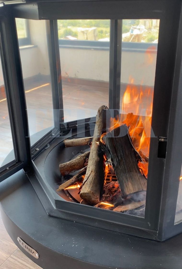 FERBA Octagon Metal Orta Şömine