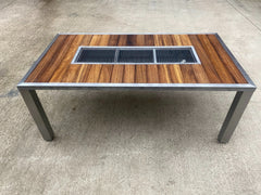 FERBA Paslanmaz İroko Bahçe Mangal Masa