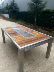 FERBA Paslanmaz İroko Bahçe Mangal Masa