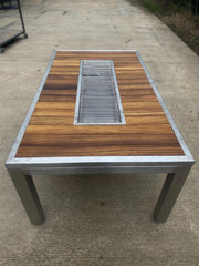 FERBA Paslanmaz İroko Bahçe Mangal Masa