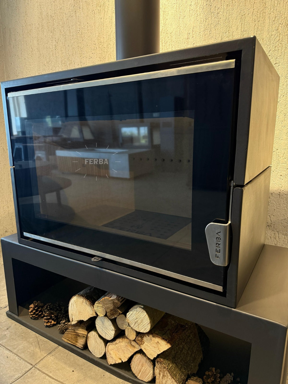 FERBA Vonka Üniteli Metal Şömine Soba