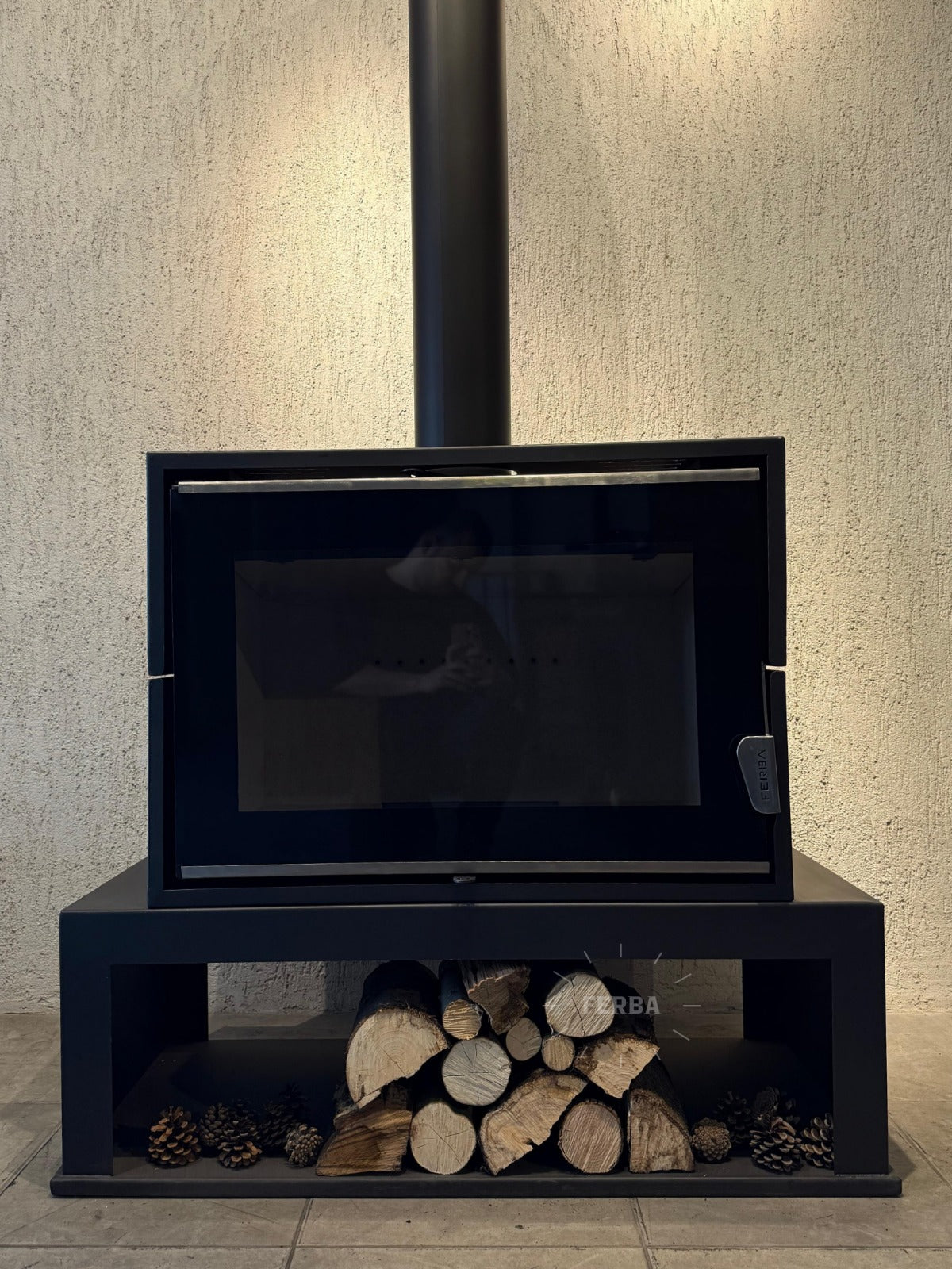 FERBA Vonka Üniteli Metal Şömine Soba