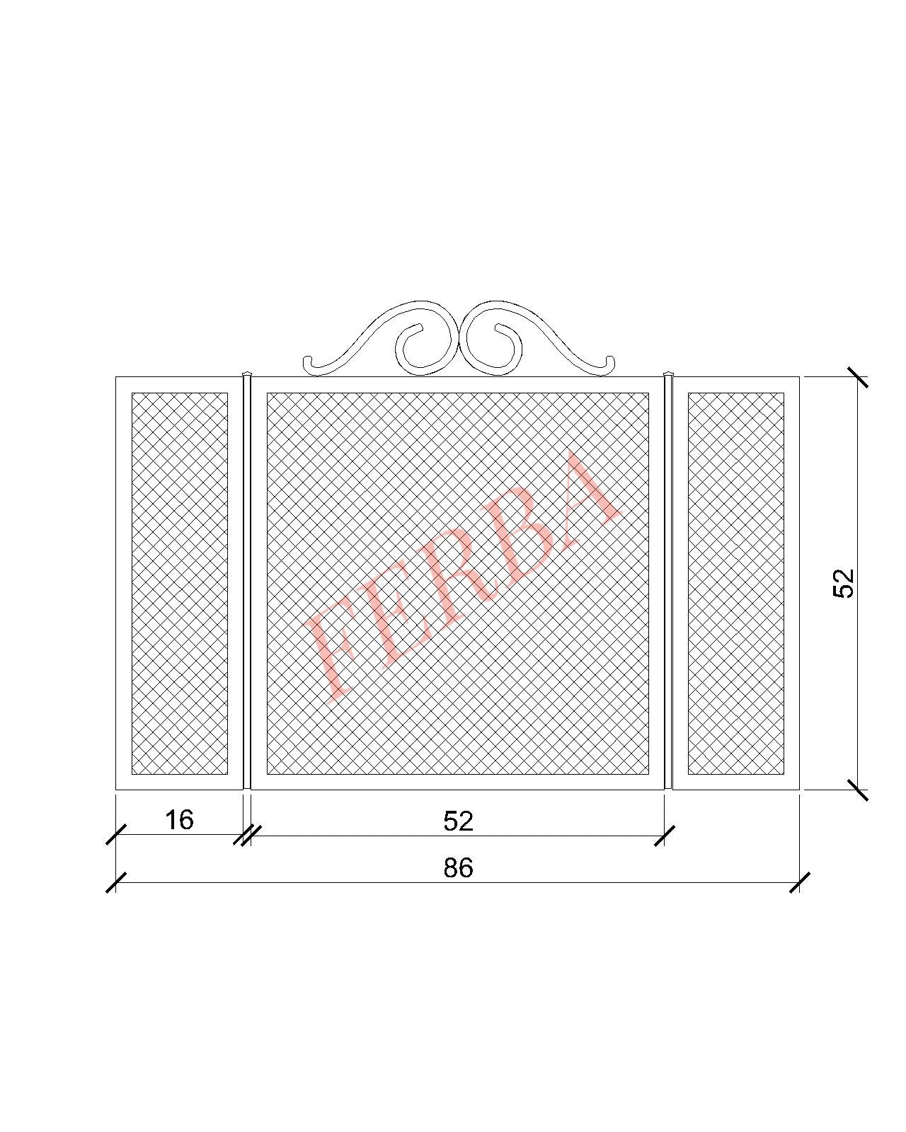 Ferforje Şömine Siperliği (S1)