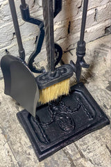 Ördek Başlıklı Siyah Fransız Şömine Maşa Takımı