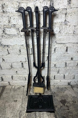 Ördek Başlıklı Siyah Fransız Şömine Maşa Takımı