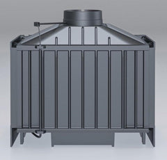 Gold Klapeli Döküm Üç Camlı Şömine Haznesi 70 cm