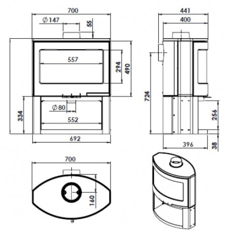 INVICTA Calcias Çelik Odun Sobası