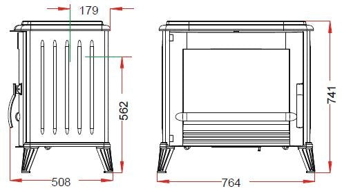 INVICTA Modena Döküm Odun Sobası Gri