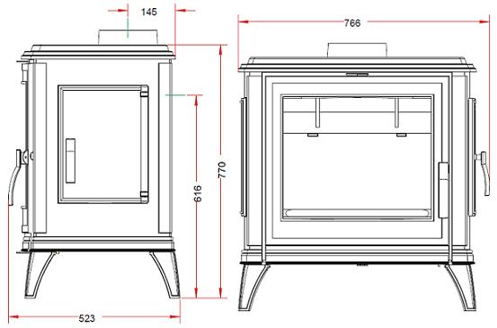 INVICTA Sedan L Döküm Odun Sobası