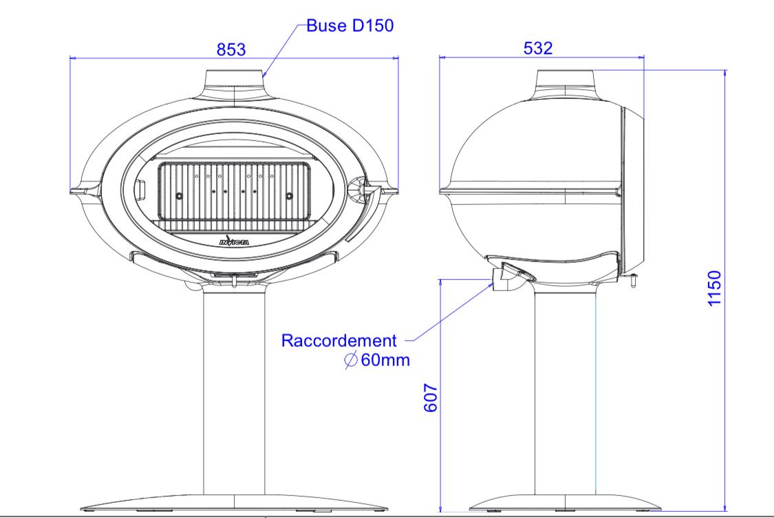 Invicta Brio Sur Pied Döküm Şömine Soba