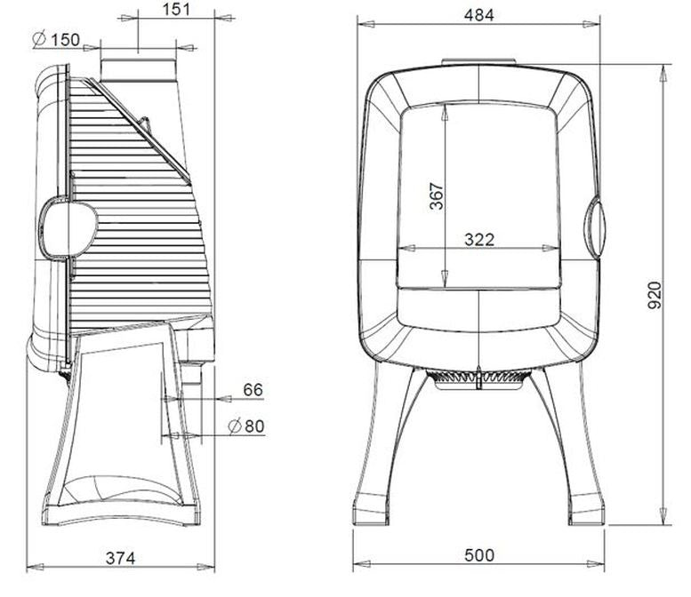 Invicta Elo L Döküm Şömine Soba