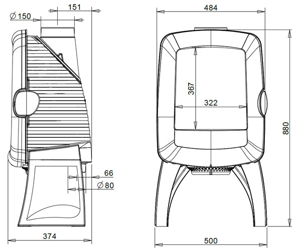 Invicta Elo M Döküm Şömine Soba