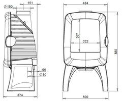 Invicta Elo M Döküm Şömine Soba