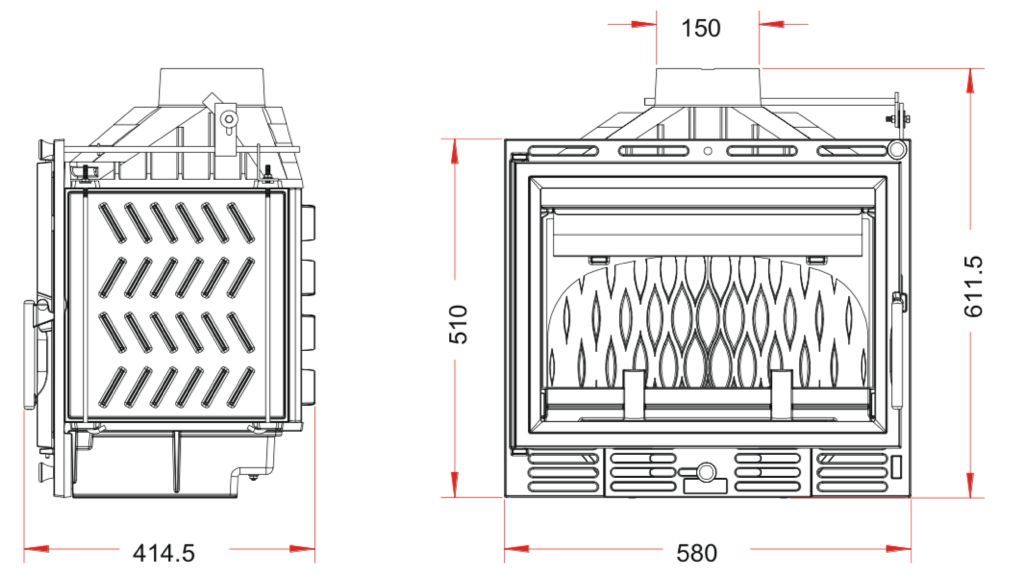 Invicta Klapeli Şömine Haznesi 600 Grande Vision İthal