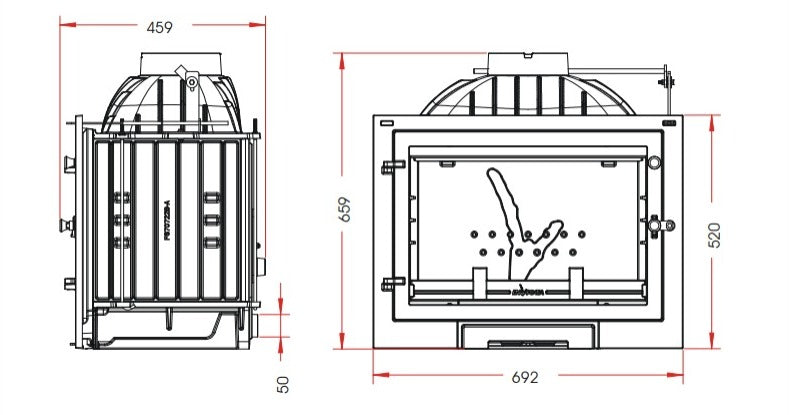 Invicta Klapeli Şömine Haznesi 700 Milos 10Kw