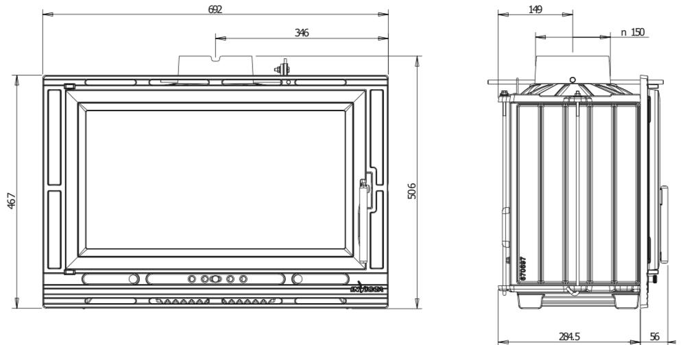 Invicta Klapeli Şömine Haznesi 700 Optimise Grande Vision